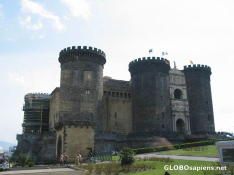 Postcard Naples Black Castle