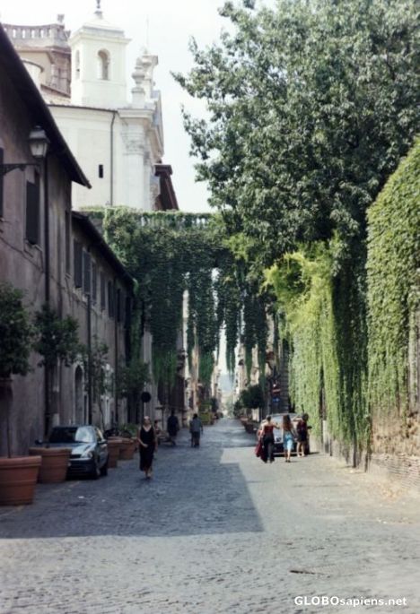 Postcard Backstreet in Rome