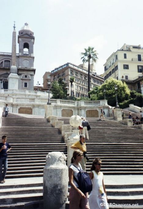 Postcard Spanish steps in Rome