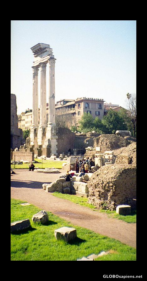 Postcard Ruin of the Temple of Saturn, Rome