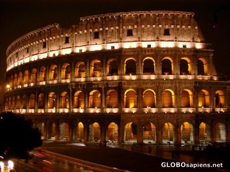 Postcard Colosseum by night
