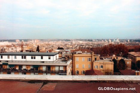Postcard Rome from rooftop