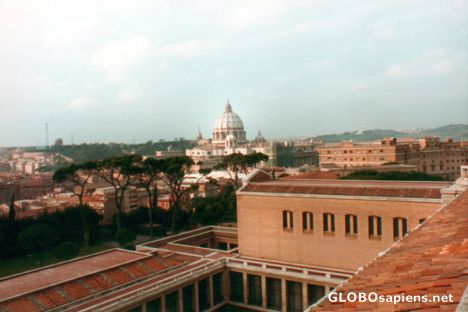 Postcard Rome Vatican City from rooftop