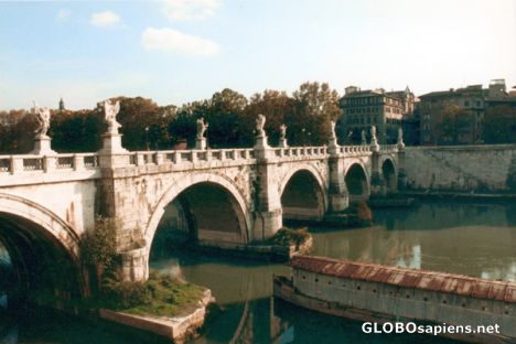 Postcard Rome Ponte Sant Angelo