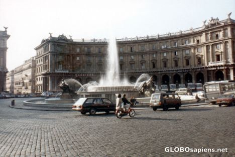 Postcard Rome Piazza della Repubblica