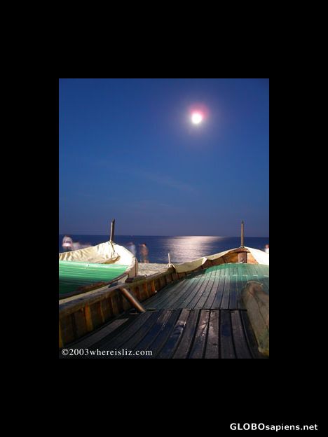 Postcard Mediterranean Moonlight, Finale Ligure