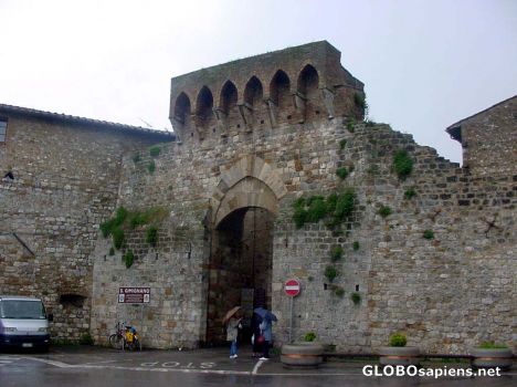 Postcard At the Gate of San Gimignano