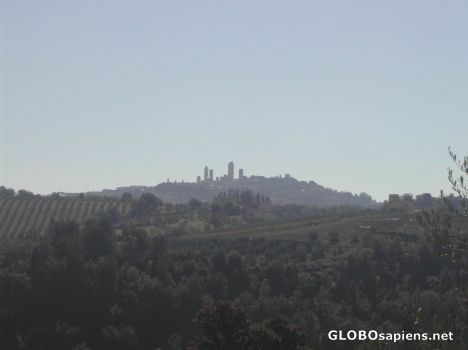 Postcard The Approach to San Gimagnano