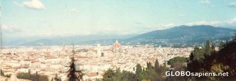 Postcard Overlooking the city of Firenze (Florence)