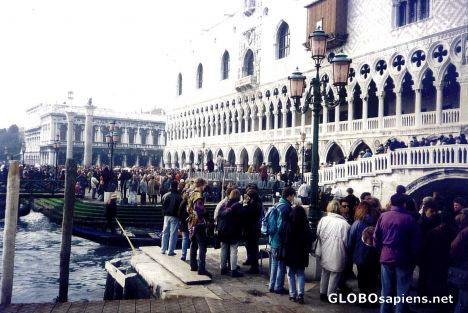 Postcard Venice Crowd at Carnival