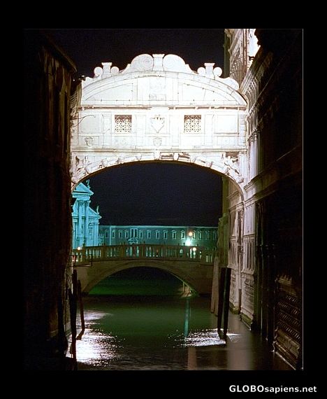 Postcard Bridge of Sighs, Venice