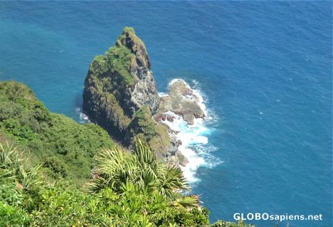 Postcard Coastal rocks of Haha-jima