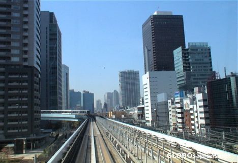 Postcard By monorail to Takeshiba...