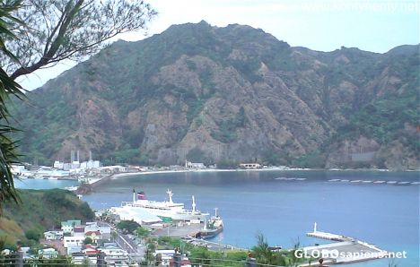 Postcard Little port of Omura