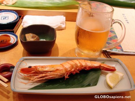 Postcard boiled shrimp