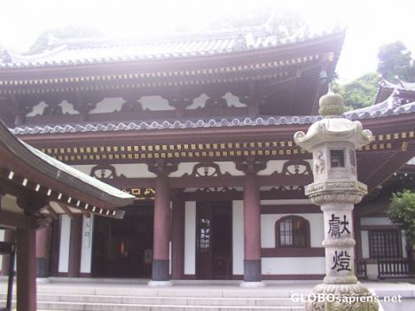 Postcard Front view of MASSIVE shrine