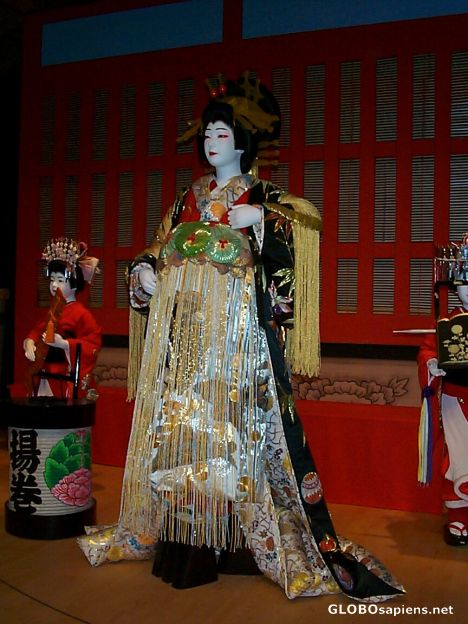 Postcard Replica of Kabuki Actress at Tokyo Edo Museum