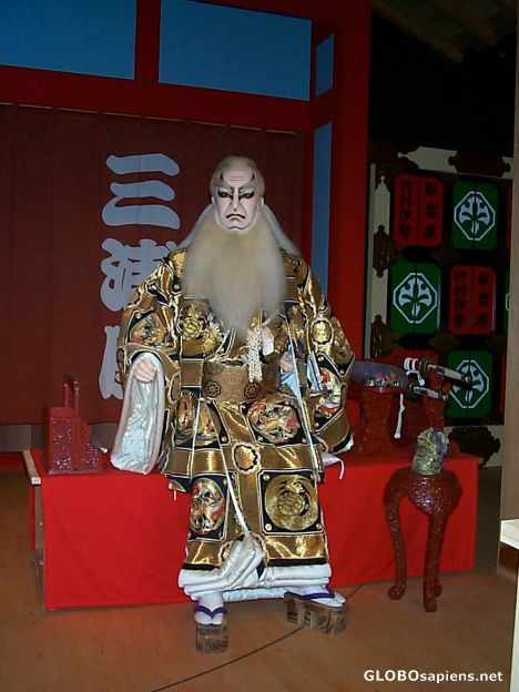 Postcard Replica of Kabuki Actor at Edo Tokyo Museum