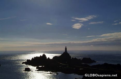 Postcard Jersey - Corbiere Lighthouse at sunset