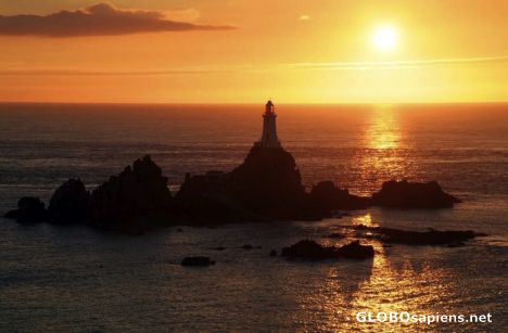 Postcard Jersey - Sunset at Corbiere