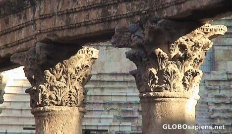 Roman ruins in Amman - detail