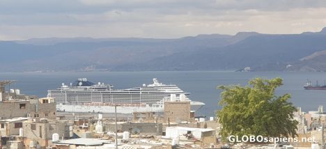 Postcard Cruise ship port