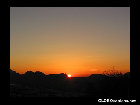 Postcard Nabataean sunset
