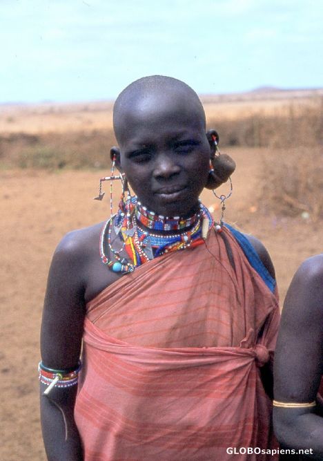 Postcard Beautiful Massai woman