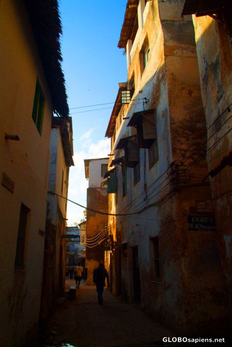 Postcard Lamu's narrow streets