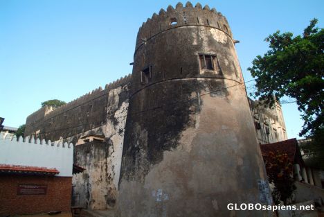 Postcard Lamu - the castle in the old town