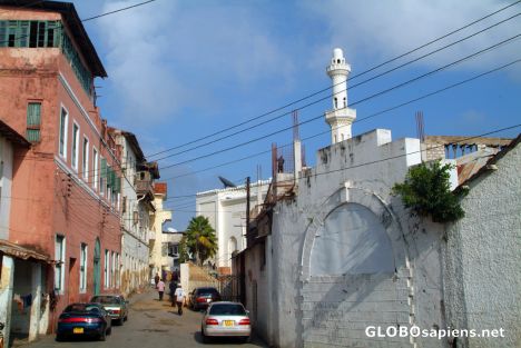 Postcard Mombasa - old town's street