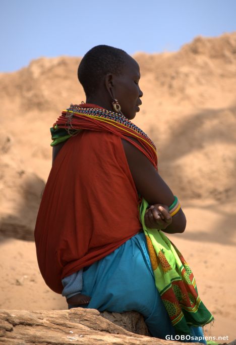 Postcard Samburu woman