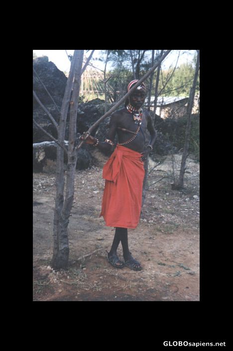 Postcard masai boy
