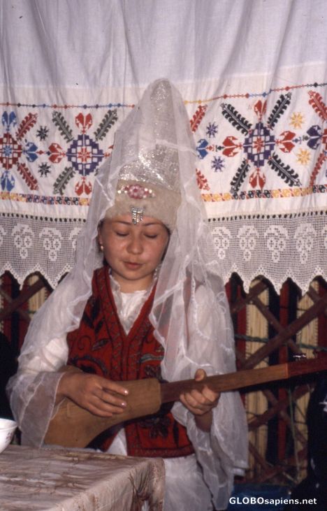 Postcard Tuura Suu, Kyrgyzstan, The Singer
