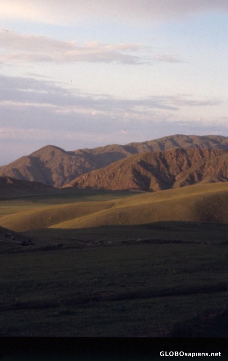 Postcard Temir Kanat, Kyrgyzstan, Sunset