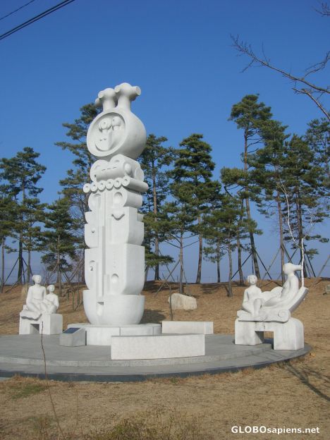 Postcard Monument between the two Koreas in Panmunjom