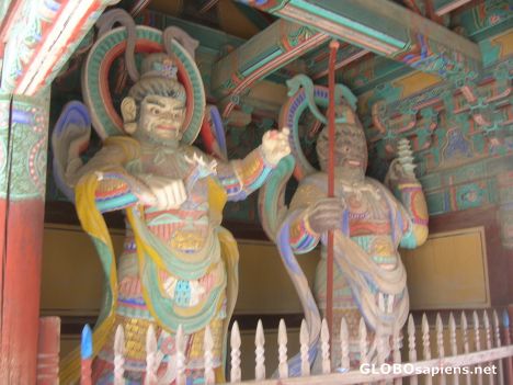 Postcard Guardians of the temple