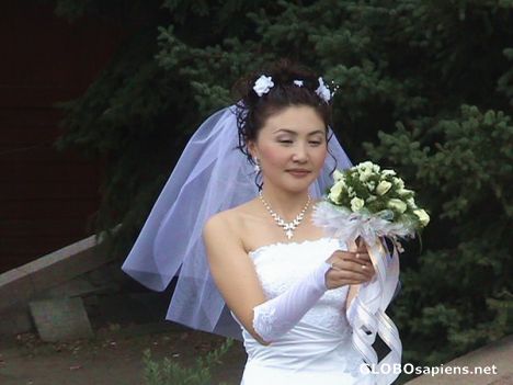 Postcard Kazakh bride