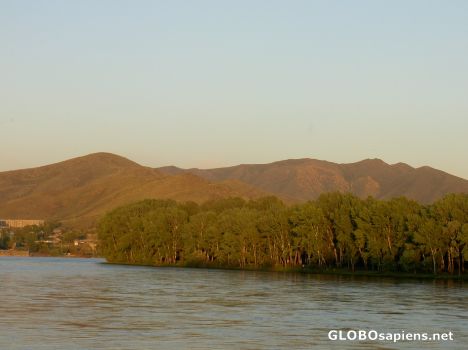 Postcard Irtish River in Ust-Kamenogorsk