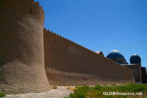 Postcard Turkistan - Complex's walls