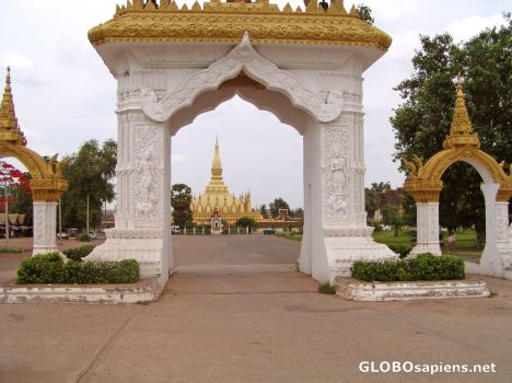 Postcard Entrance to That Luang