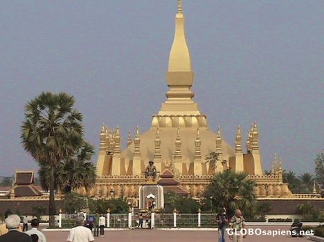 Postcard Golden Stupa in Vientiane