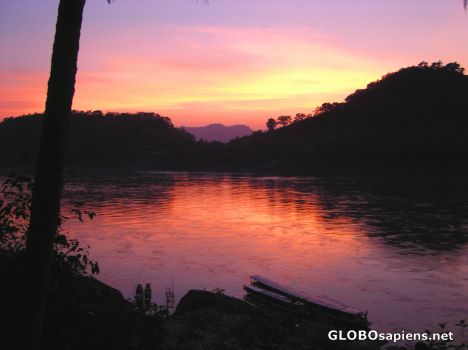 Postcard Sunset on the Mekong