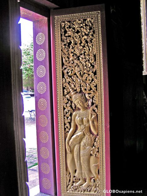 Postcard Temple door