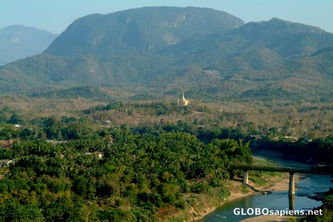 Postcard Luangprabang - surrounding mountains