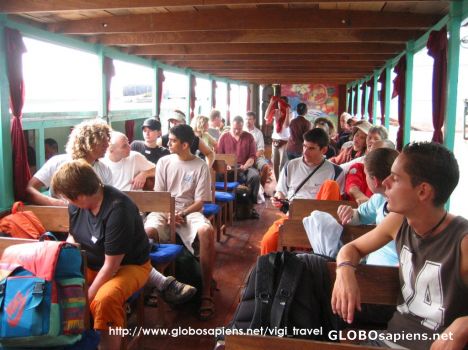 Postcard Slow boat to Luang Prabang along Mekong River
