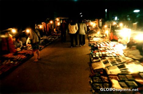 Postcard night market in luang prabang