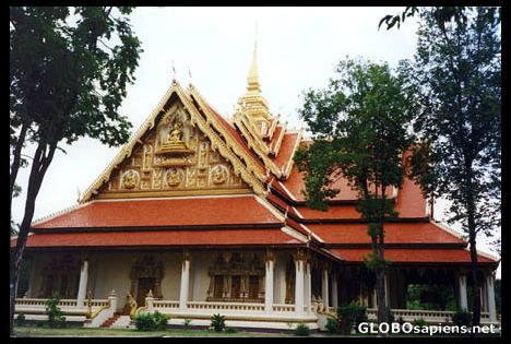 Postcard Vientiane Temple.