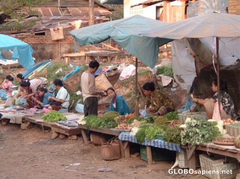 Postcard Market in Vang Vieng Laos