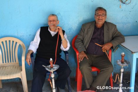 Postcard Nargileh smokers